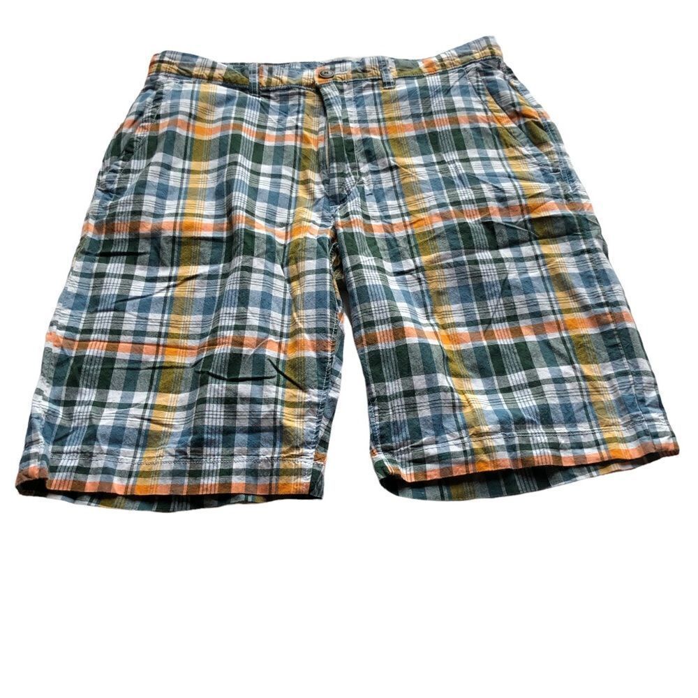 Gap Shorts Sunflower Plaid green/ylw/orange 4 pockets Size 32